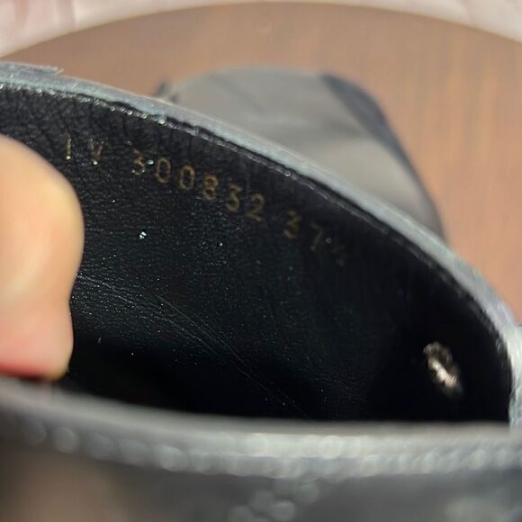 YVES SAINT LAURENT YSL Leather PLATFORM WEDGE ANKLE BOOTIES in Black 37.5 (7.5) - Picture 3 of 12